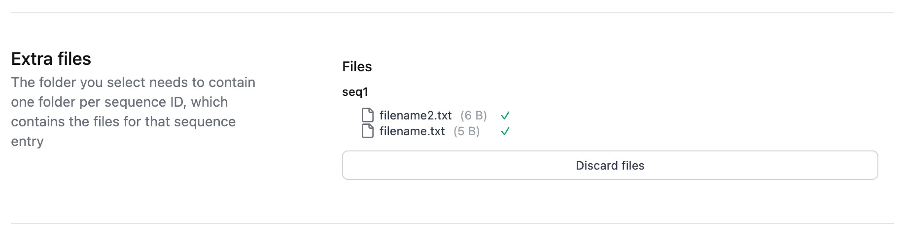 The extra files component